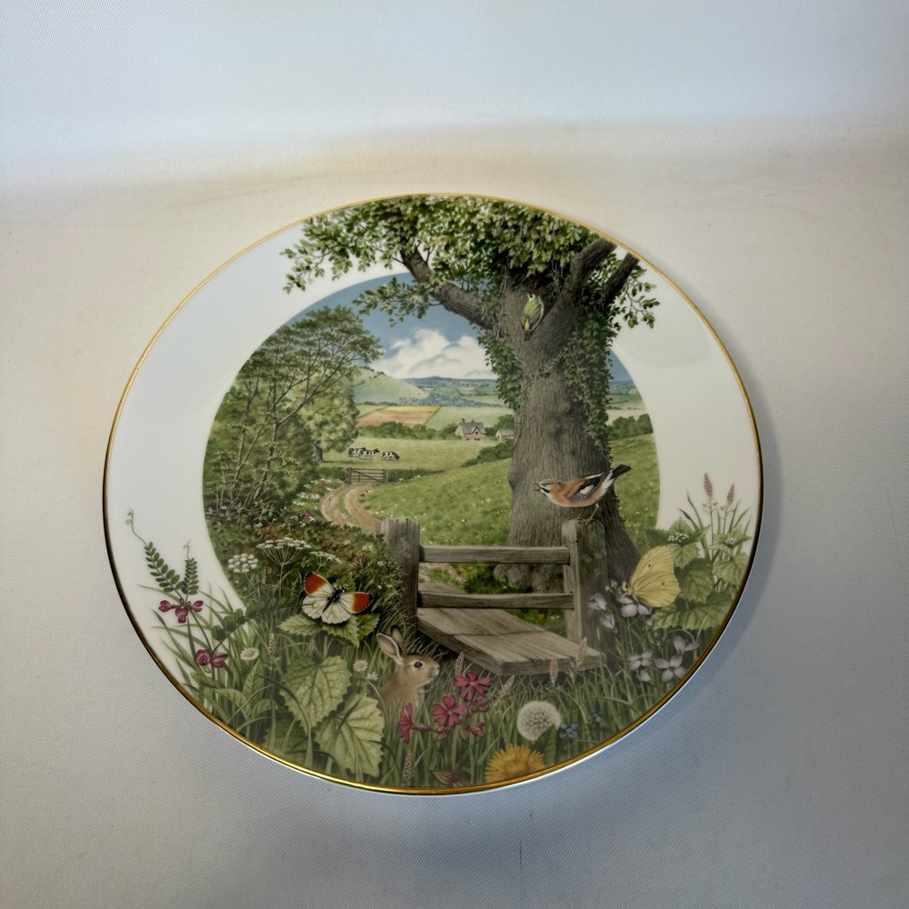 Vintage 1979 Franklin Porcelain "A Country Path in May" Collector Plate 9.25"